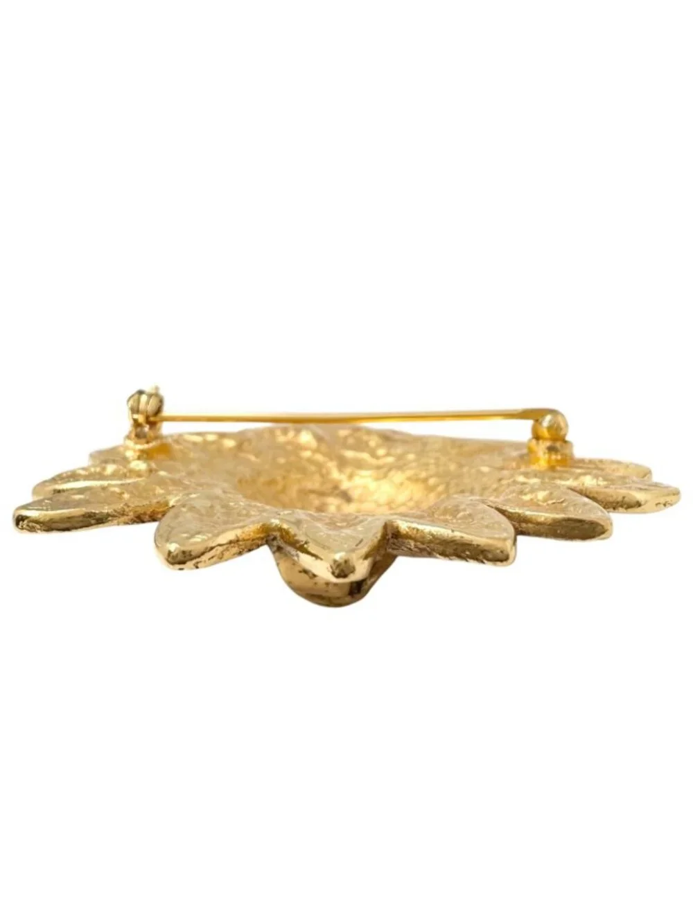 Chanel Lion Motif Gold Plated Brooch